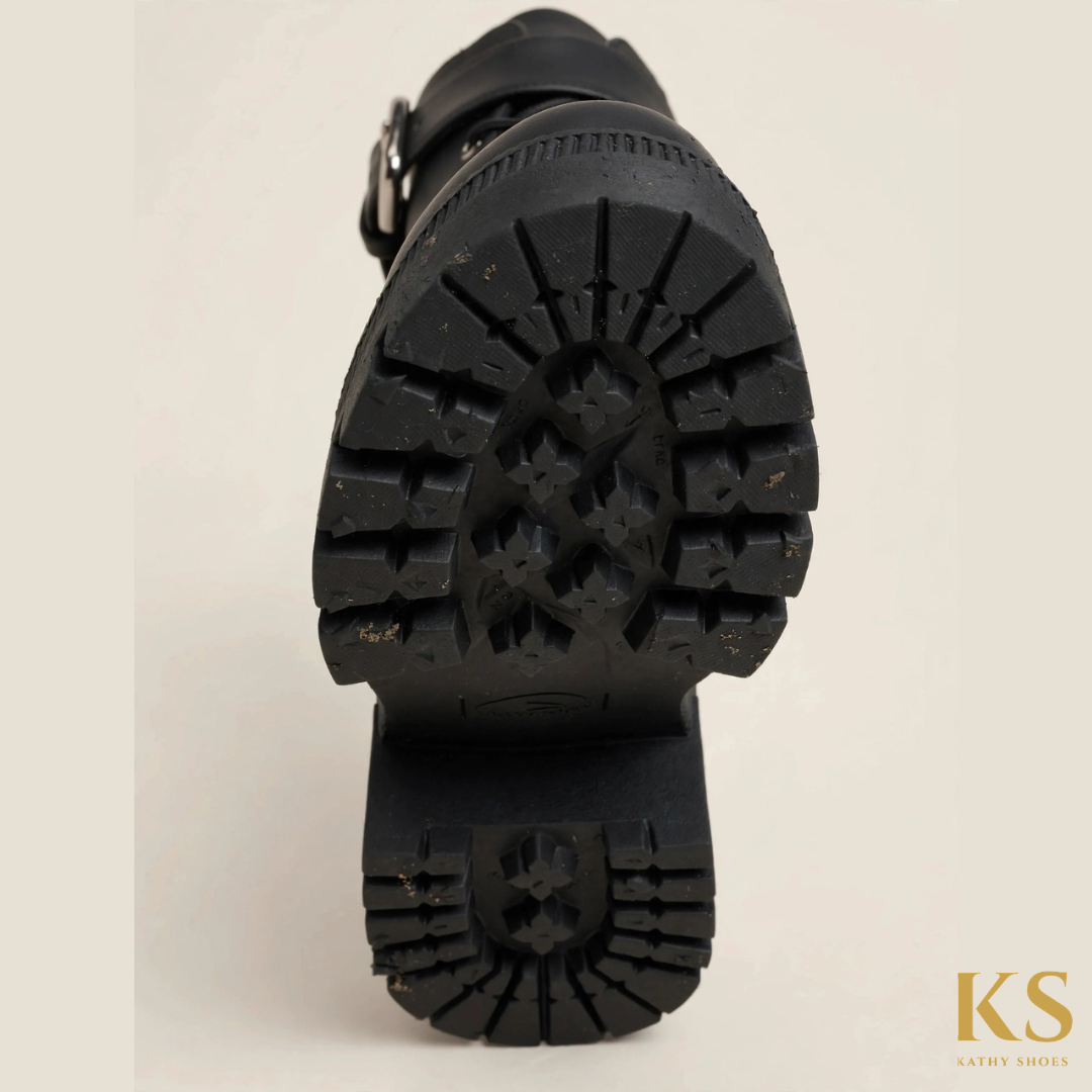 Botines Chunky Mujer Taco 7cm Negro y Marrón