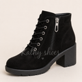 Botín Negro Taco 5 con Cordones – Sueder